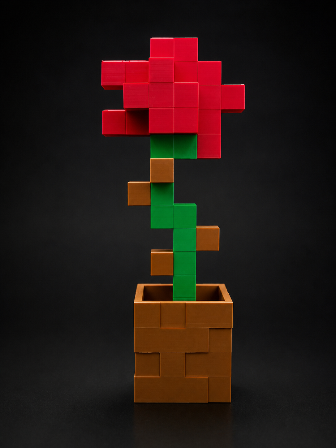 3D Printed Minecraft flowers